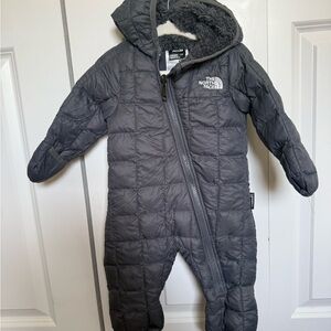 The North Face Charcoal Kids One Piece Footie